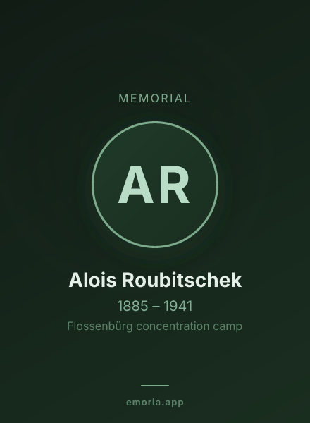 Memorial portrait of Alois Roubitschek