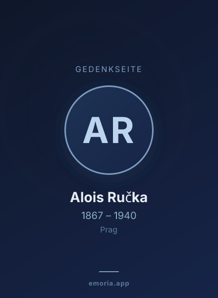 Gedenkportrait von Alois Ručka