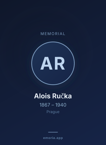 Memorial portrait of Alois Ručka
