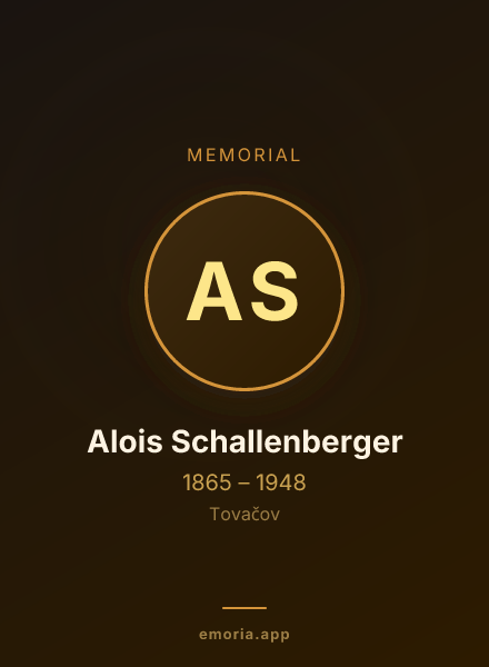 Memorial portrait of Alois Schallenberger