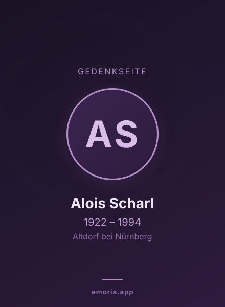 Gedenkportrait von Alois Scharl