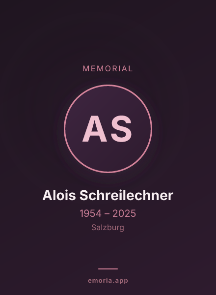 Memorial portrait of Alois Schreilechner