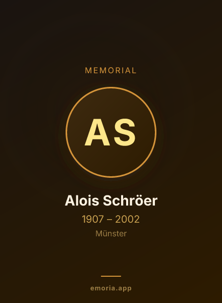 Memorial portrait of Alois Schröer