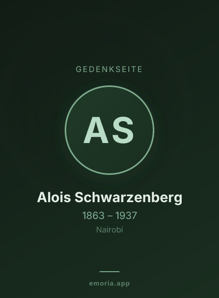Gedenkportrait von Alois Schwarzenberg
