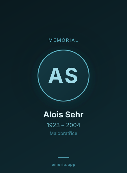 Memorial portrait of Alois Sehr