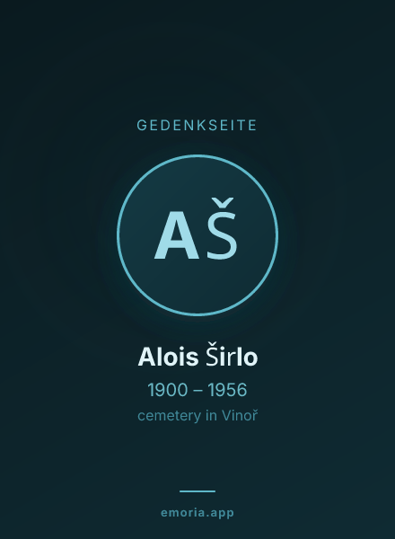 Gedenkportrait von Alois Širlo