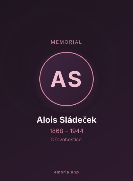 Memorial portrait of Alois Sládeček