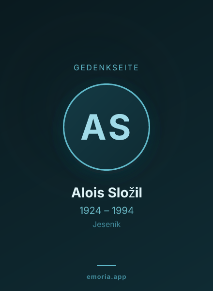 Gedenkportrait von Alois Složil
