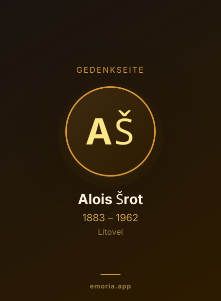 Gedenkportrait von Alois Šrot