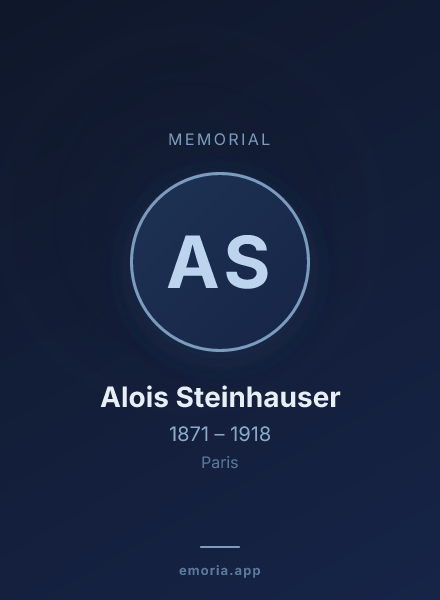 Memorial portrait of Alois Steinhauser