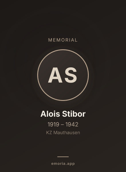 Memorial portrait of Alois Stibor