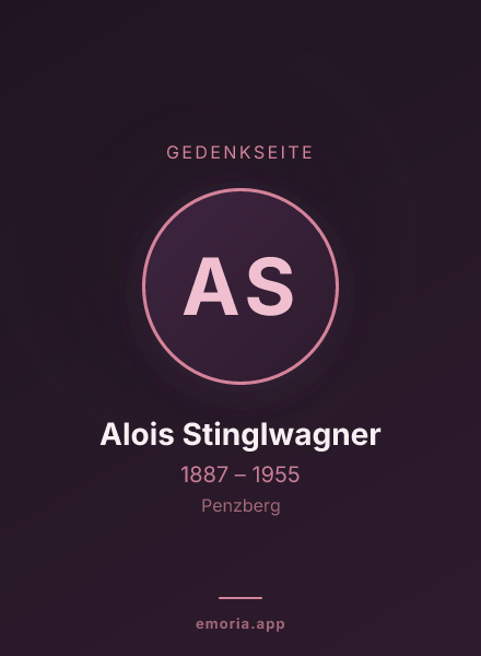 Gedenkportrait von Alois Stinglwagner