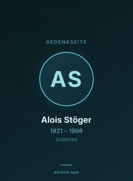 Gedenkportrait von Alois Stöger