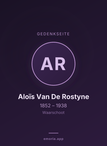 Gedenkportrait von Aloïs Van De Rostyne