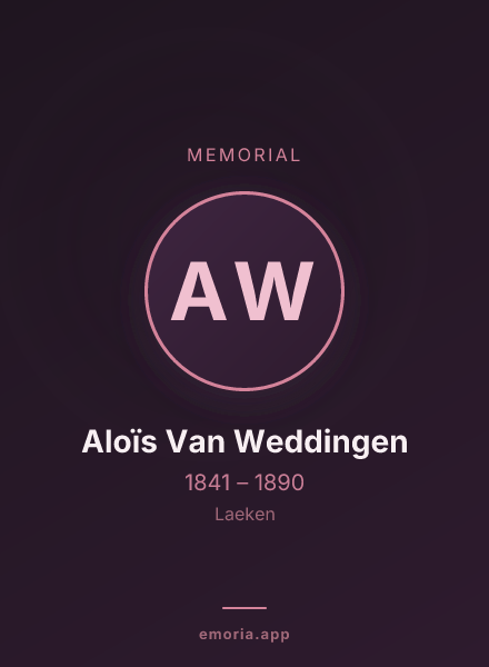 Memorial portrait of Aloïs Van Weddingen