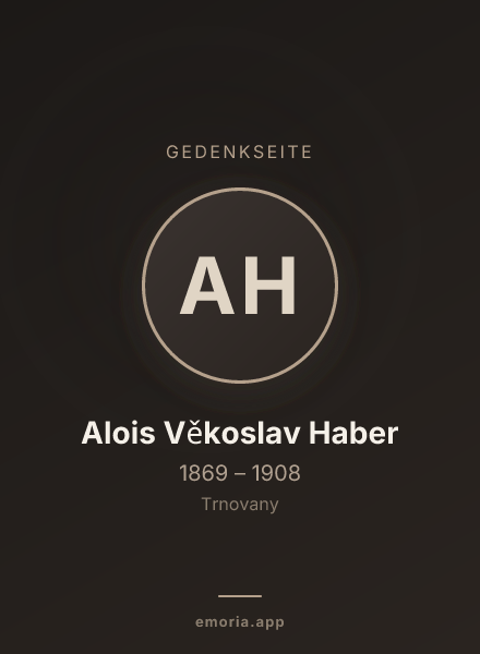 Gedenkportrait von Alois Věkoslav Haber