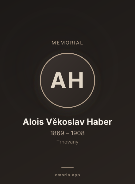 Memorial portrait of Alois Věkoslav Haber
