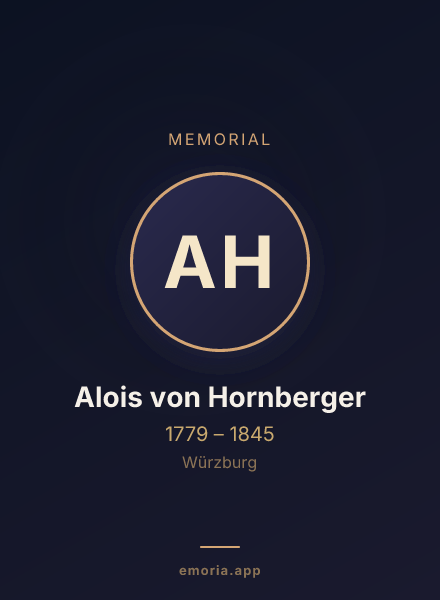 Memorial portrait of Alois von Hornberger