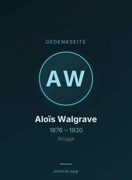 Gedenkportrait von Aloïs Walgrave