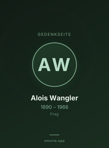Gedenkportrait von Alois Wangler
