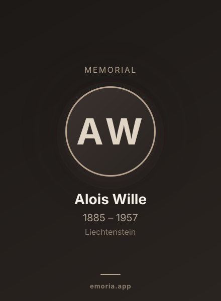 Memorial portrait of Alois Wille