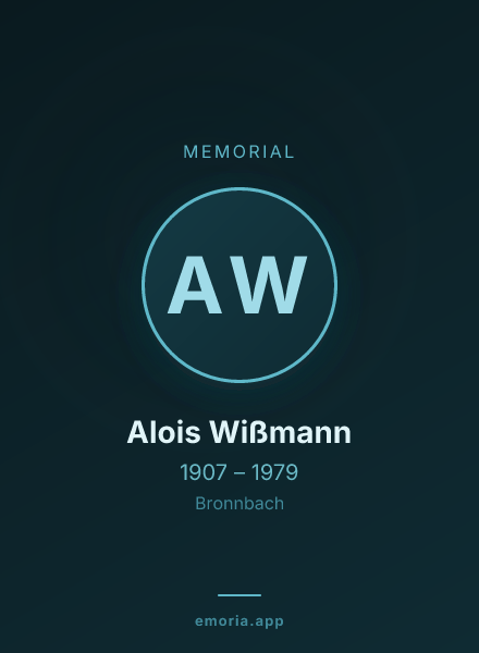 Memorial portrait of Alois Wißmann