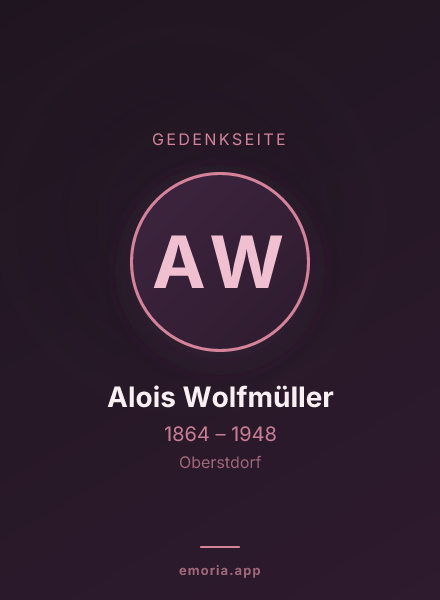 Gedenkportrait von Alois Wolfmüller