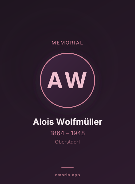 Memorial portrait of Alois Wolfmüller