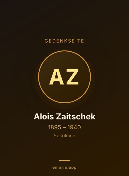 Gedenkportrait von Alois Zaitschek