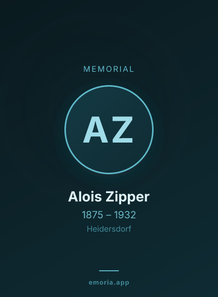 Memorial portrait of Alois Zipper