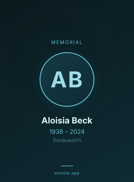 Memorial portrait of Aloisia Beck