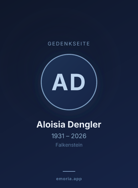 Gedenkportrait von Aloisia Dengler