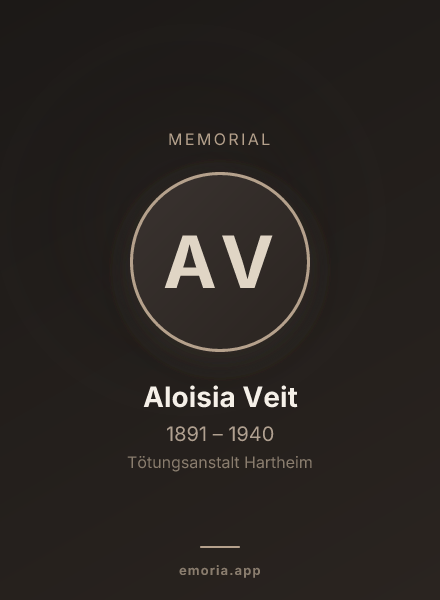 Memorial portrait of Aloisia Veit