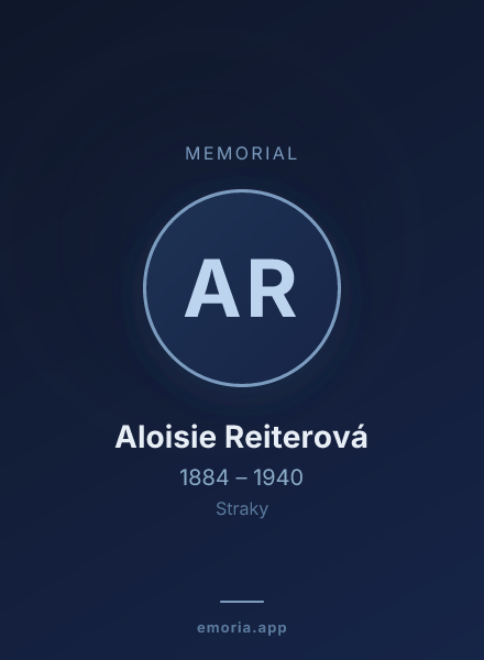 Memorial portrait of Aloisie Reiterová