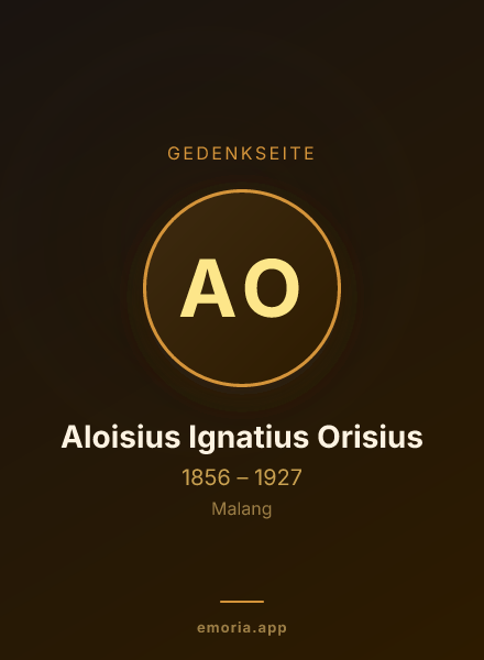 Gedenkportrait von Aloisius Ignatius Orisius