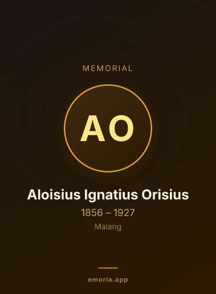 Memorial portrait of Aloisius Ignatius Orisius