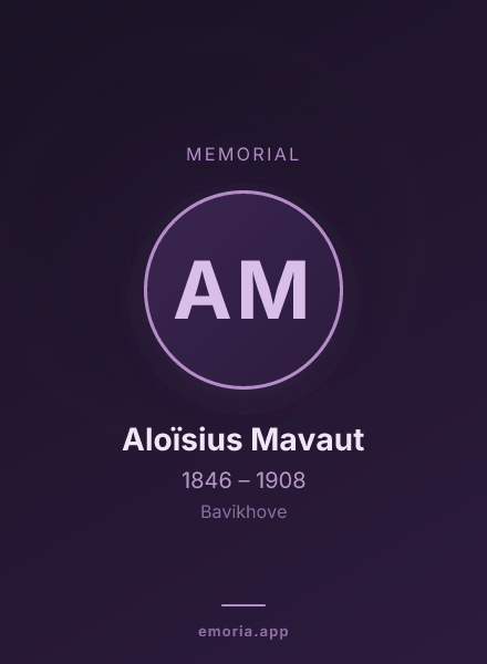 Memorial portrait of Aloïsius Mavaut