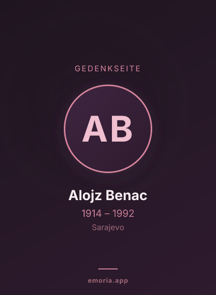 Gedenkportrait von Alojz Benac
