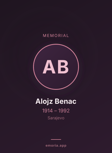 Memorial portrait of Alojz Benac