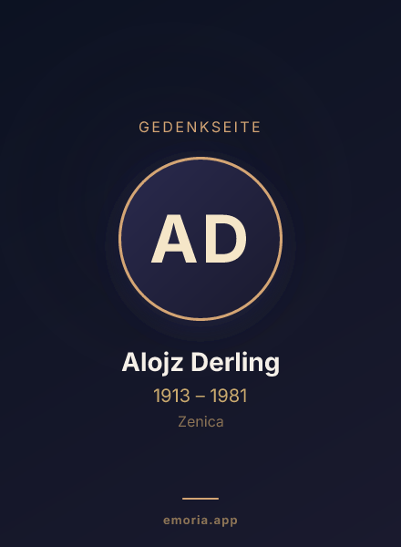 Gedenkportrait von Alojz Derling