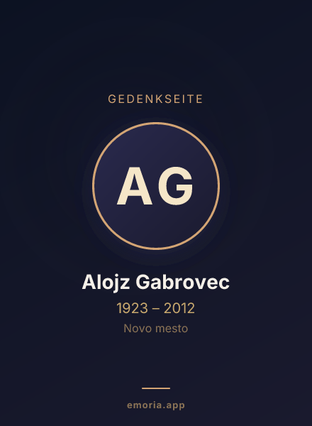 Gedenkportrait von Alojz Gabrovec