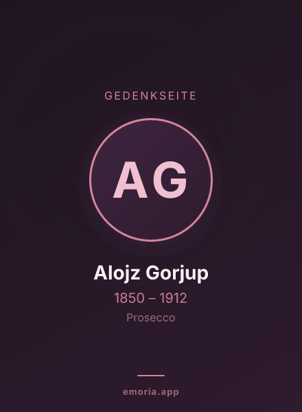 Gedenkportrait von Alojz Gorjup