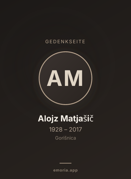 Gedenkportrait von Alojz Matjašič