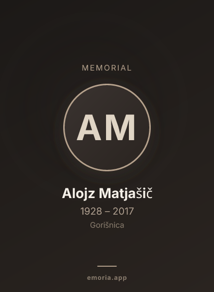 Memorial portrait of Alojz Matjašič