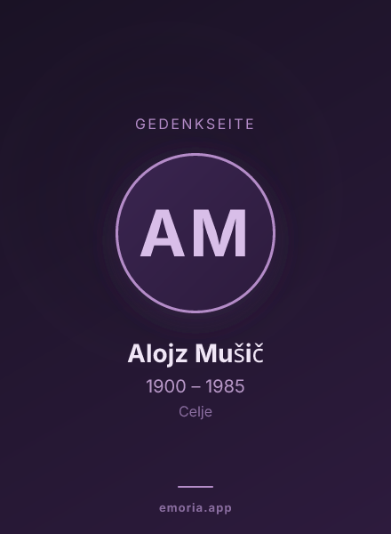 Gedenkportrait von Alojz Mušič