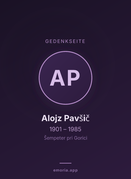 Gedenkportrait von Alojz Pavšič