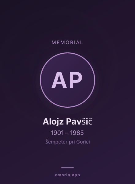 Memorial portrait of Alojz Pavšič