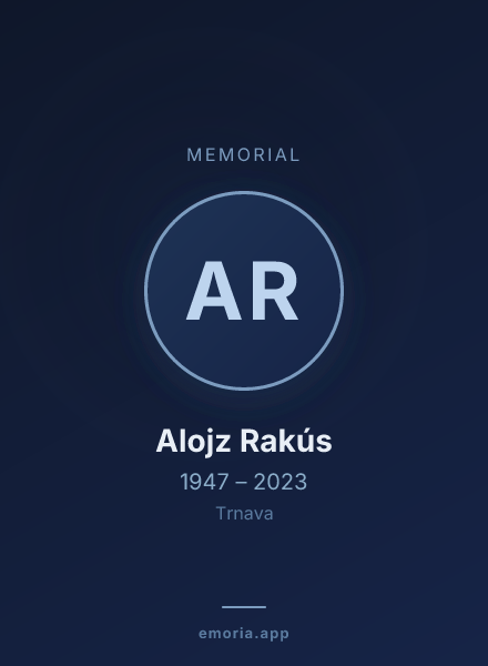 Memorial portrait of Alojz Rakús