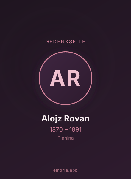 Gedenkportrait von Alojz Rovan