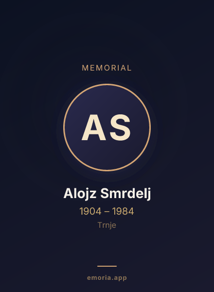 Memorial portrait of Alojz Smrdelj